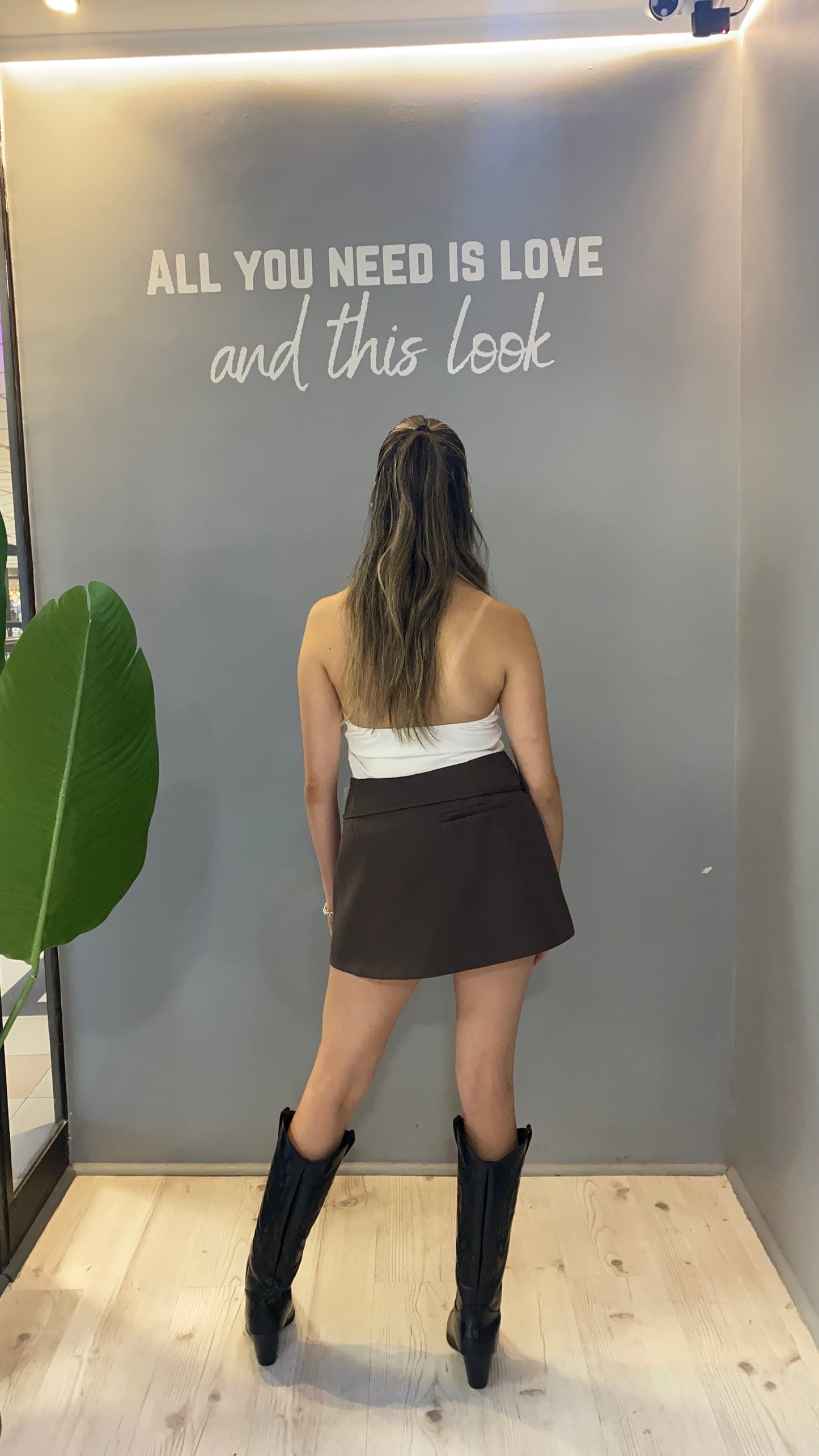 FALDA SASTRERA CHOCOLATE