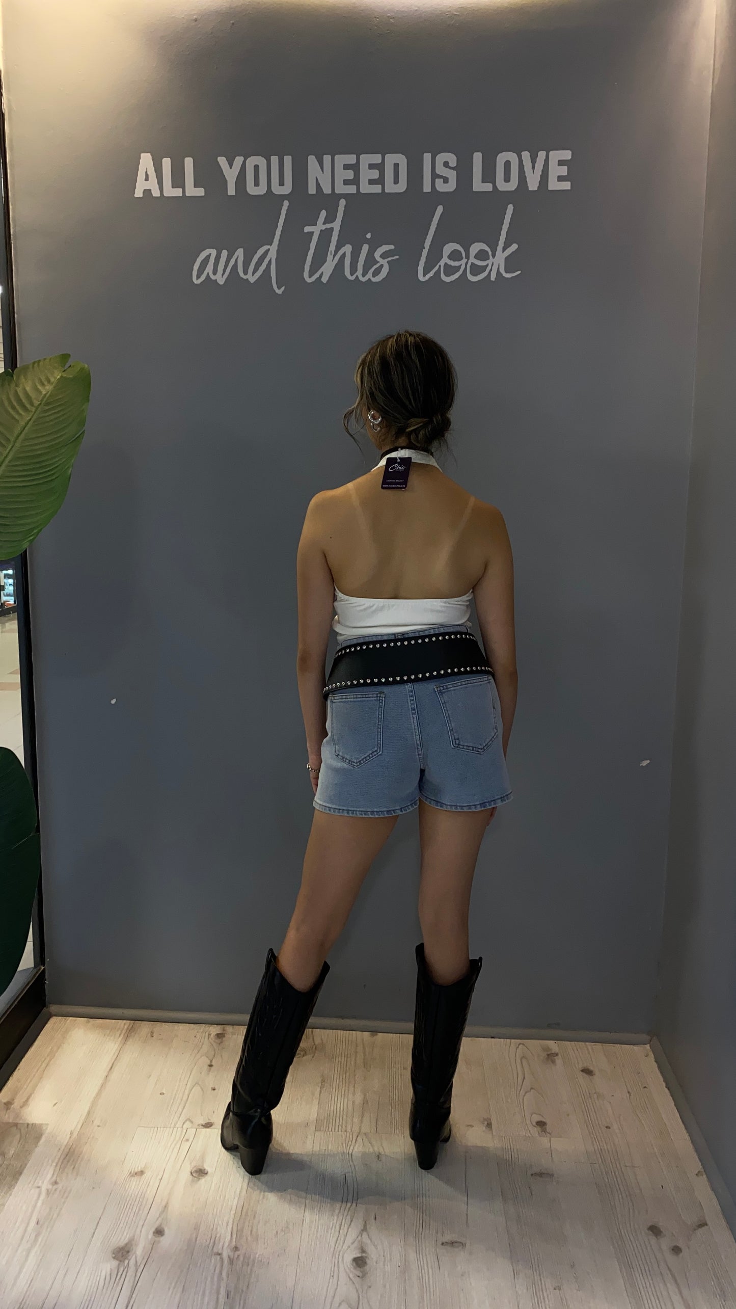 SHORT JEANS BRILLANTE CELESTE