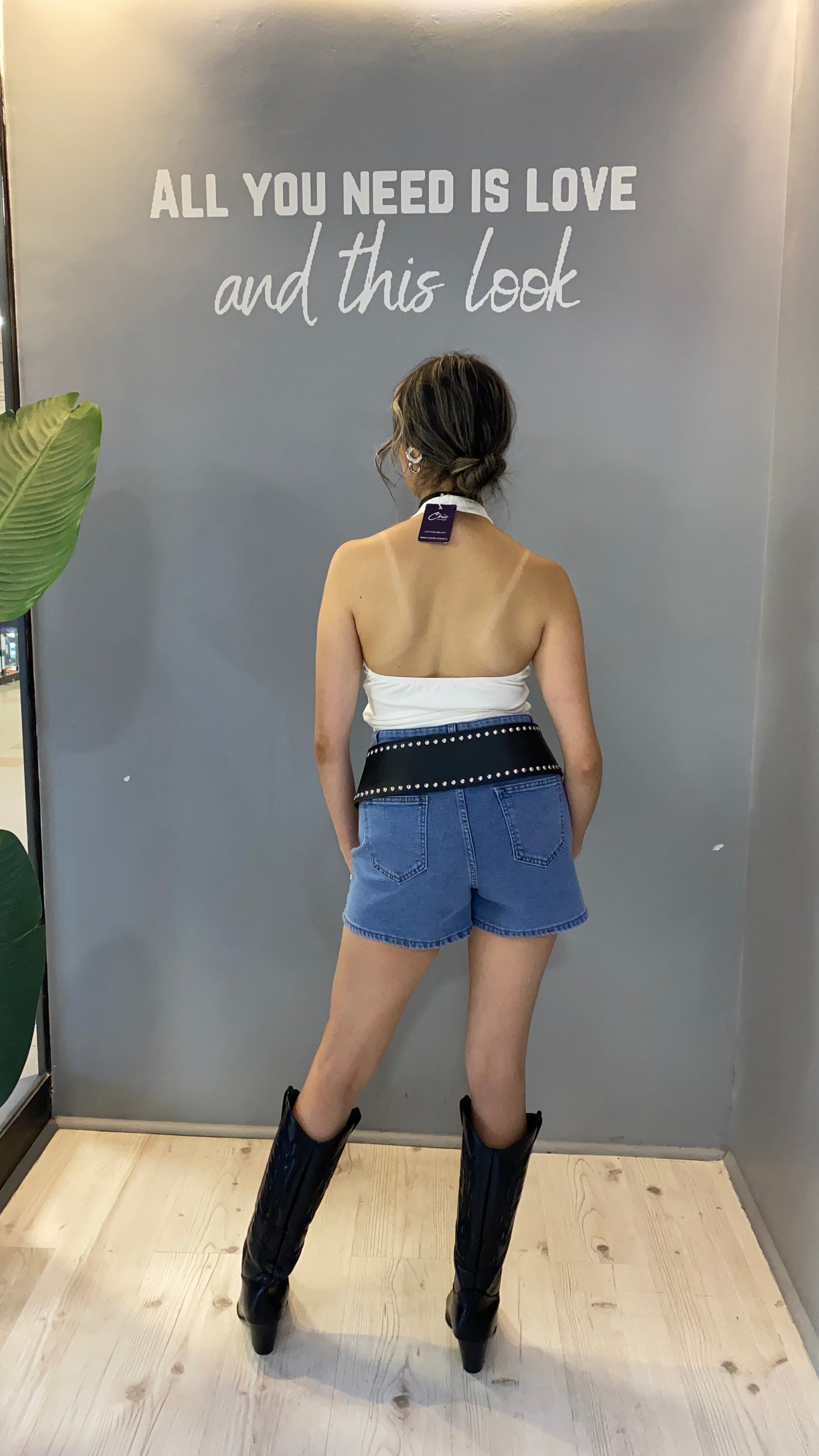 SHORT JEANS BRILLANTE AZUL