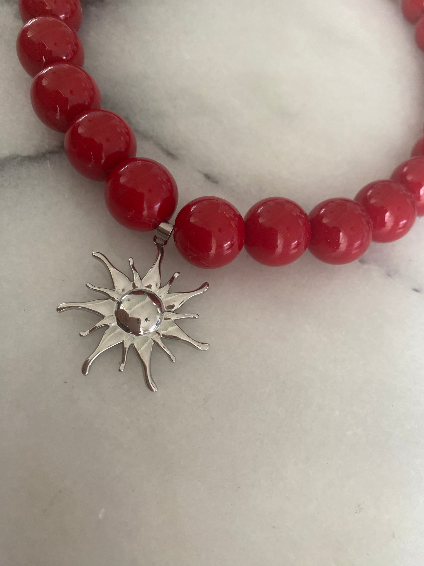 MAXI COLLAR RED TREND SUN