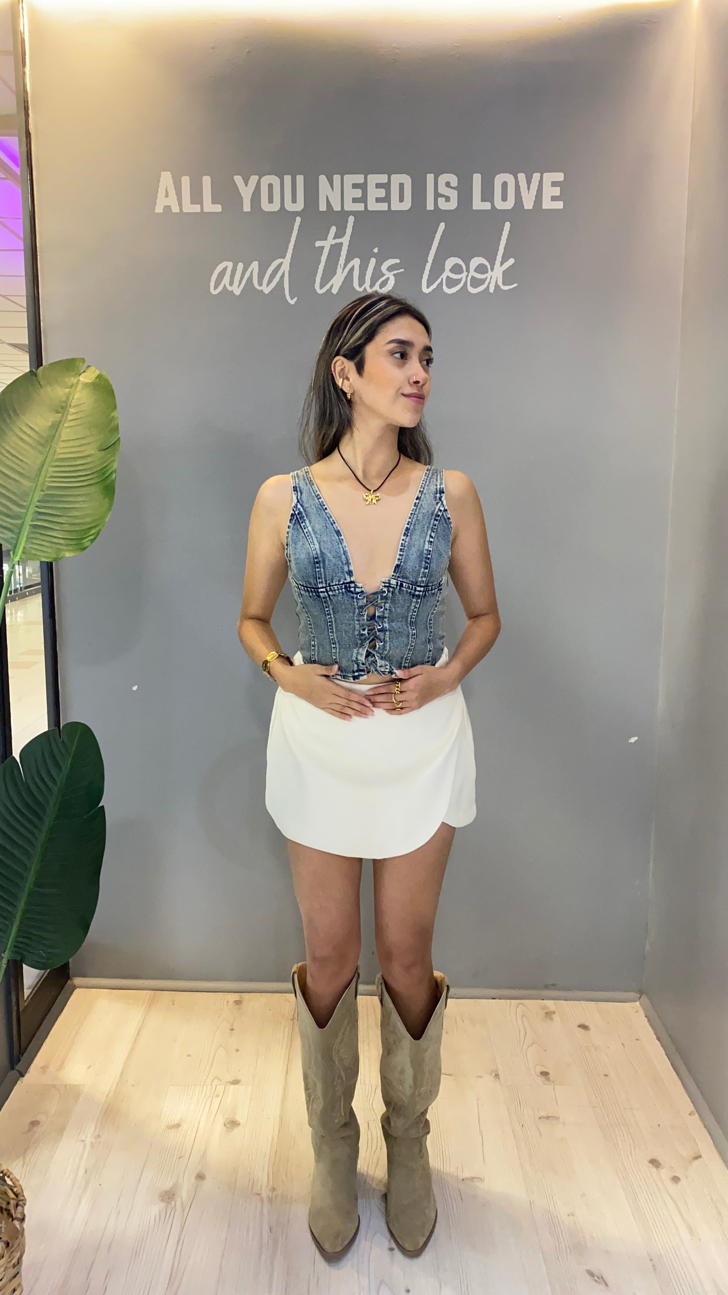 FALDA SHORT SASTRERA BLANCO