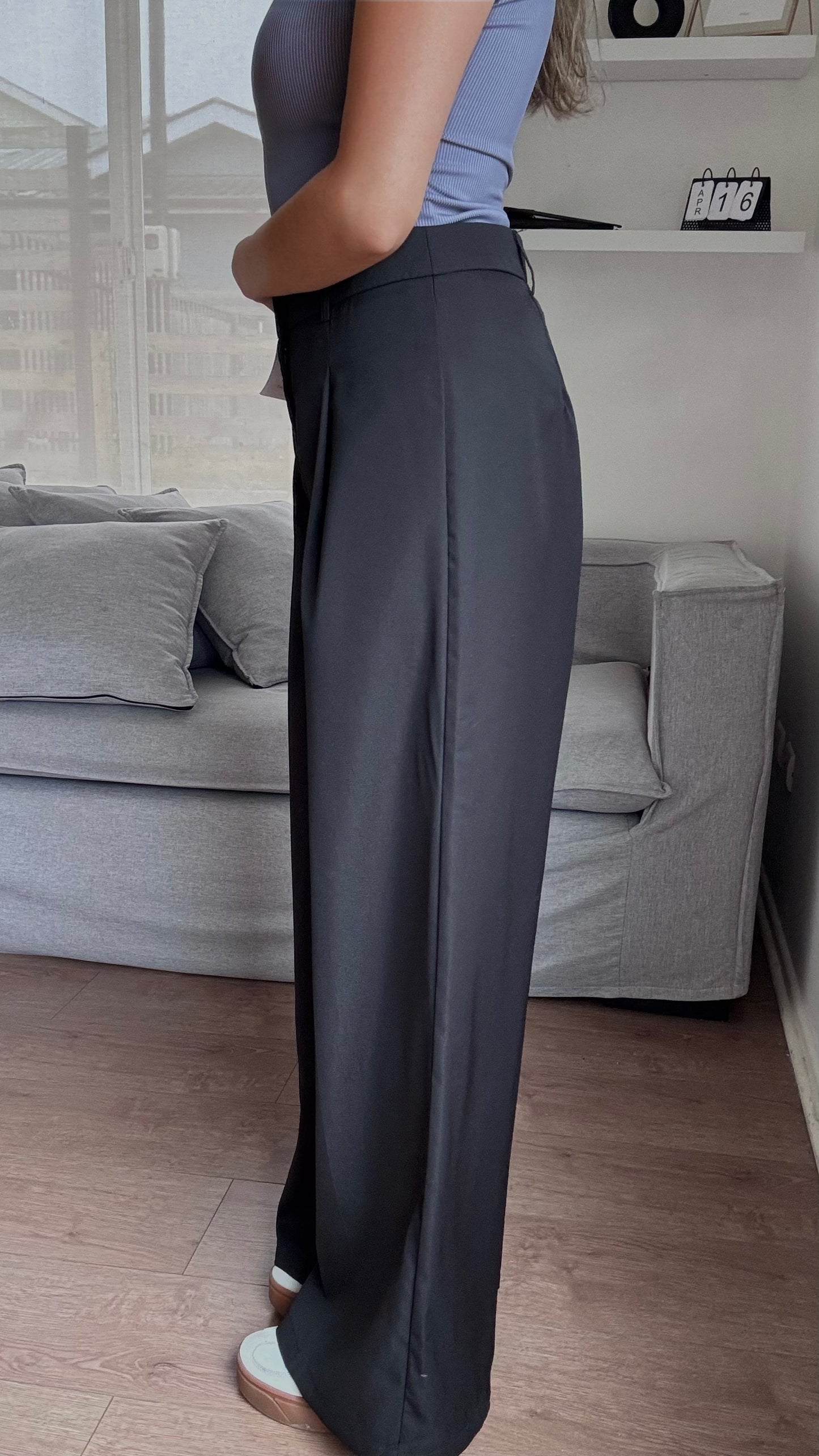 PANT SASTRERO WIDE LEG NEGRO
