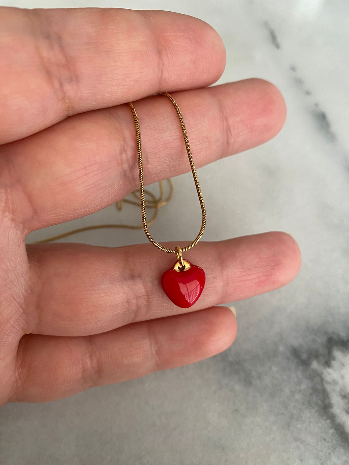 COLLAR CORAZÓN MINI RED