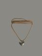 COLLAR ECOCUERO CORAZÓN PEQUEÑO