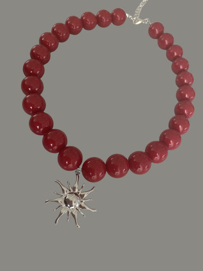 MAXI COLLAR RED TREND SUN