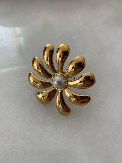 ANILLO FLOR PERLA