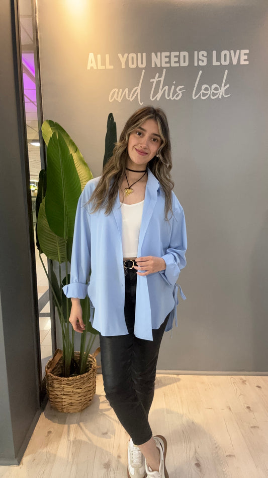 BLUSA OVERSIZE CELESTE