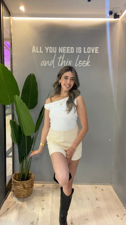 TOP HOMBRO CAÍDO BLANCO