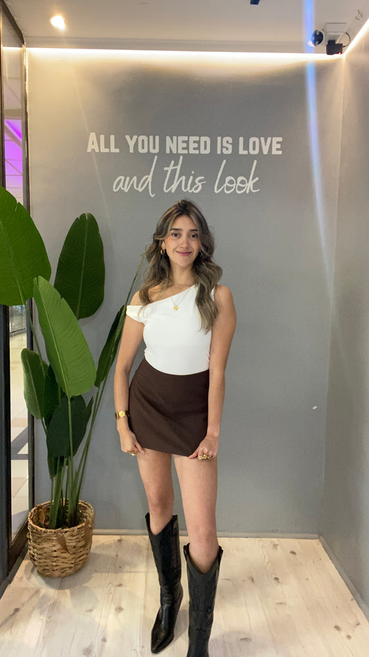 FALDASHORT SASTRERA CHOCOLATE