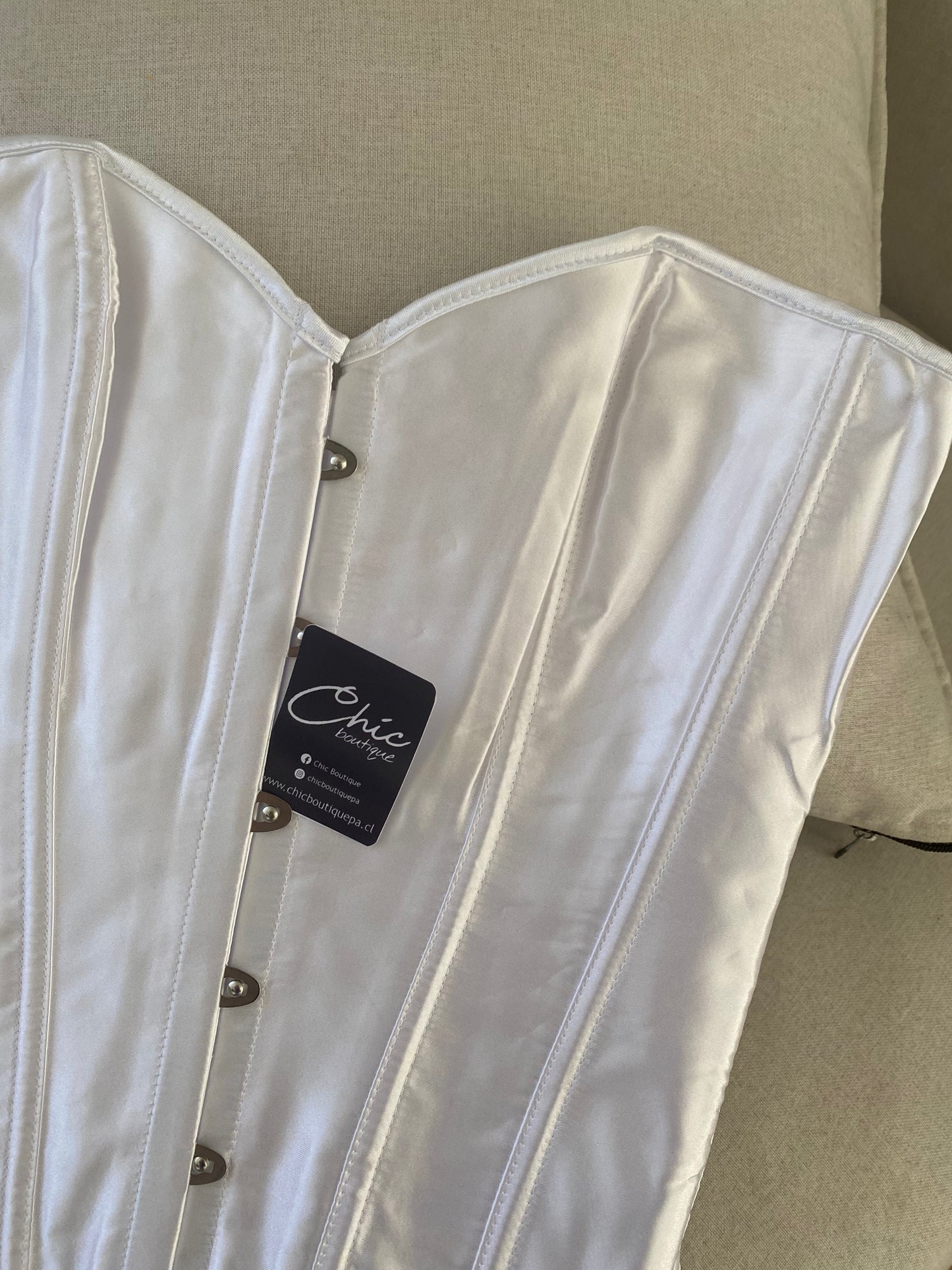 CORSÉ SATINADO BLANCO