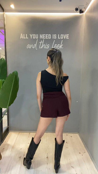 FALDASHORT SASTRERA BURGUNDY