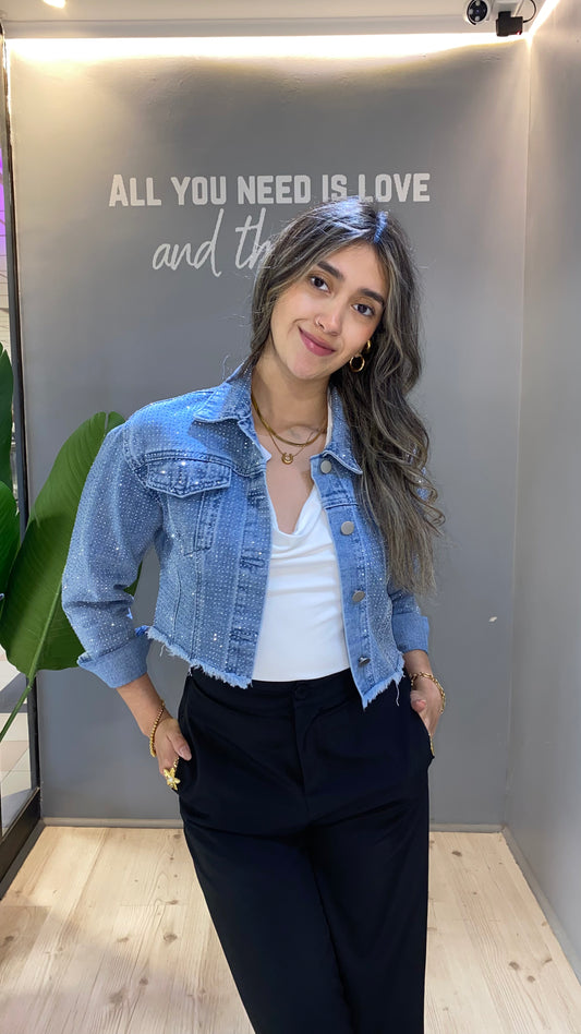 CASACA JEANS BRILLO