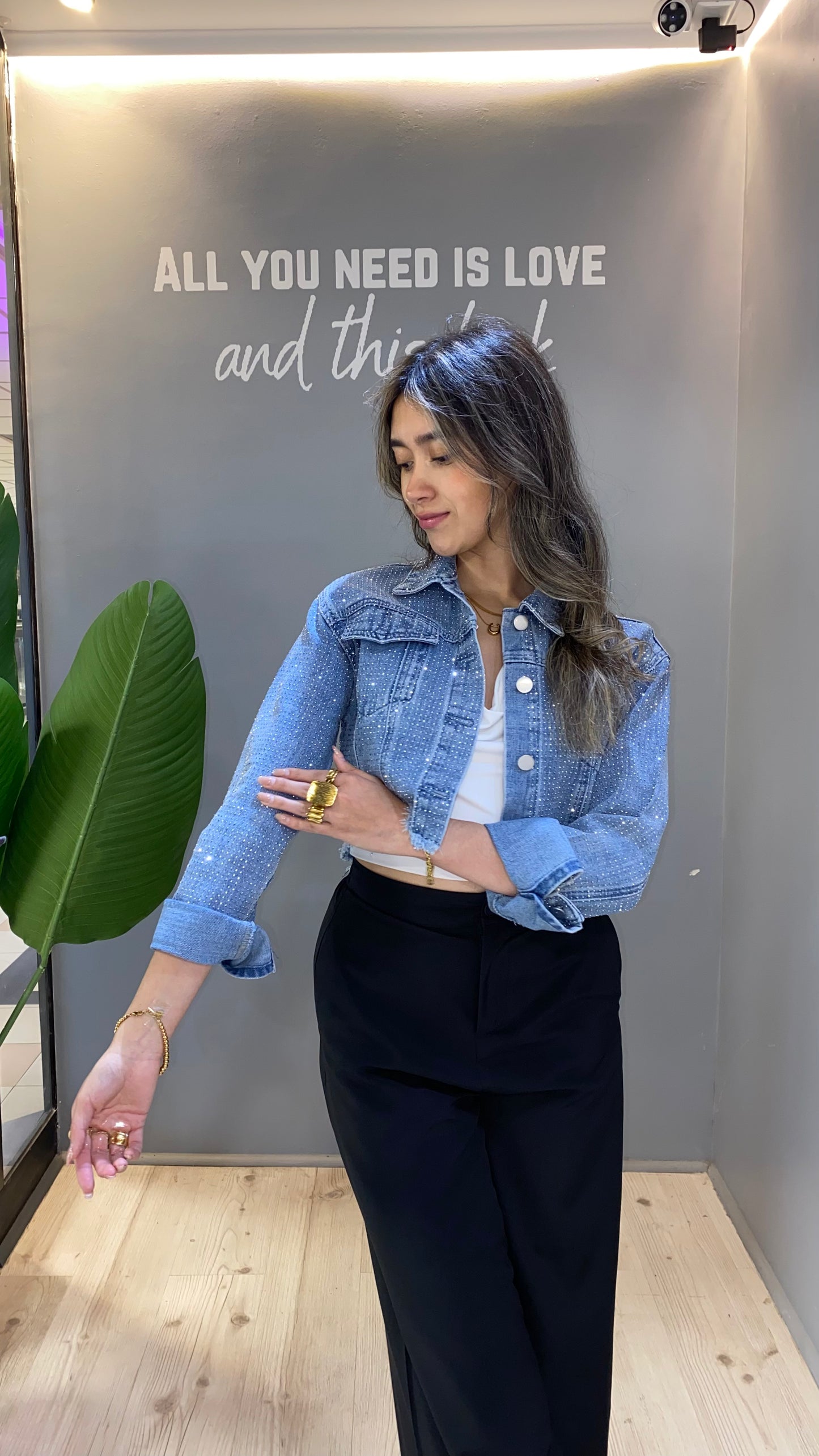 CASACA JEANS BRILLO