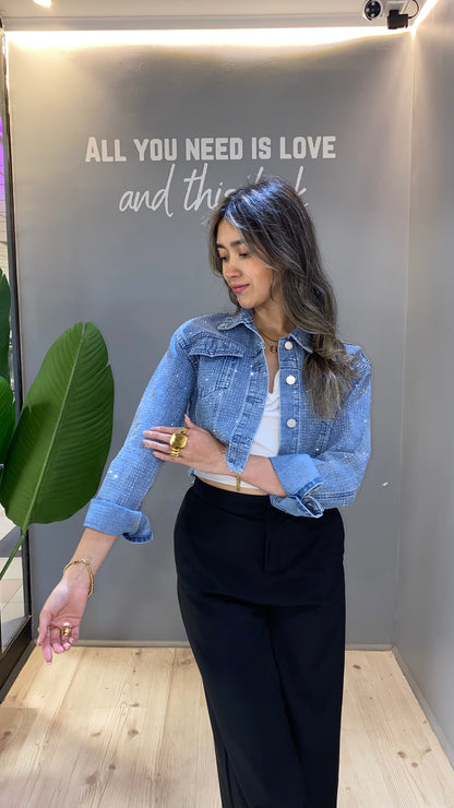 CASACA JEANS BRILLO