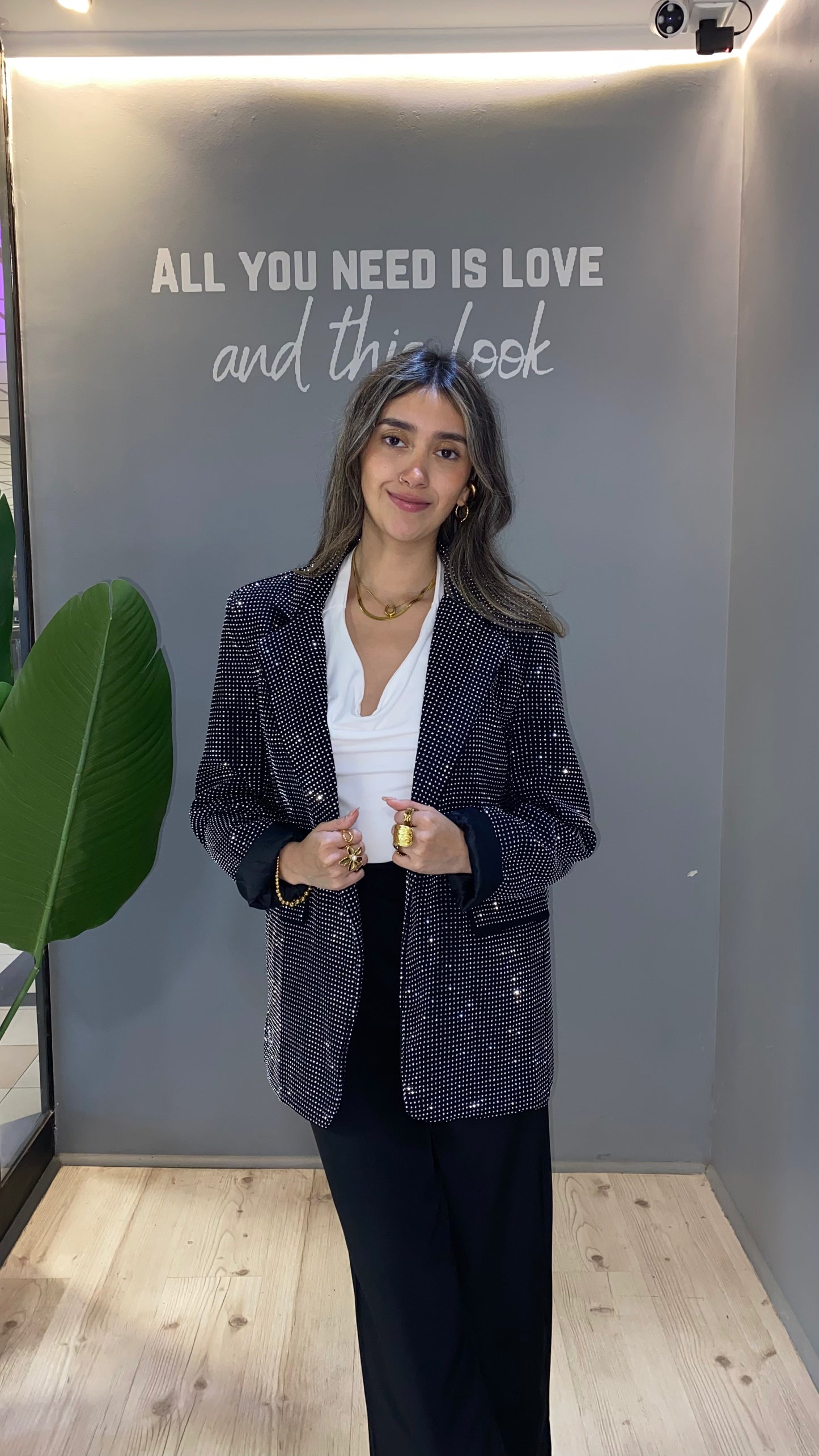 BLAZER LENTEJUELAS NEGRA