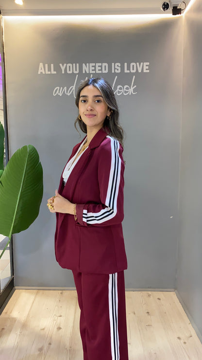 BLAZER BURDEO CON LÍNEAS