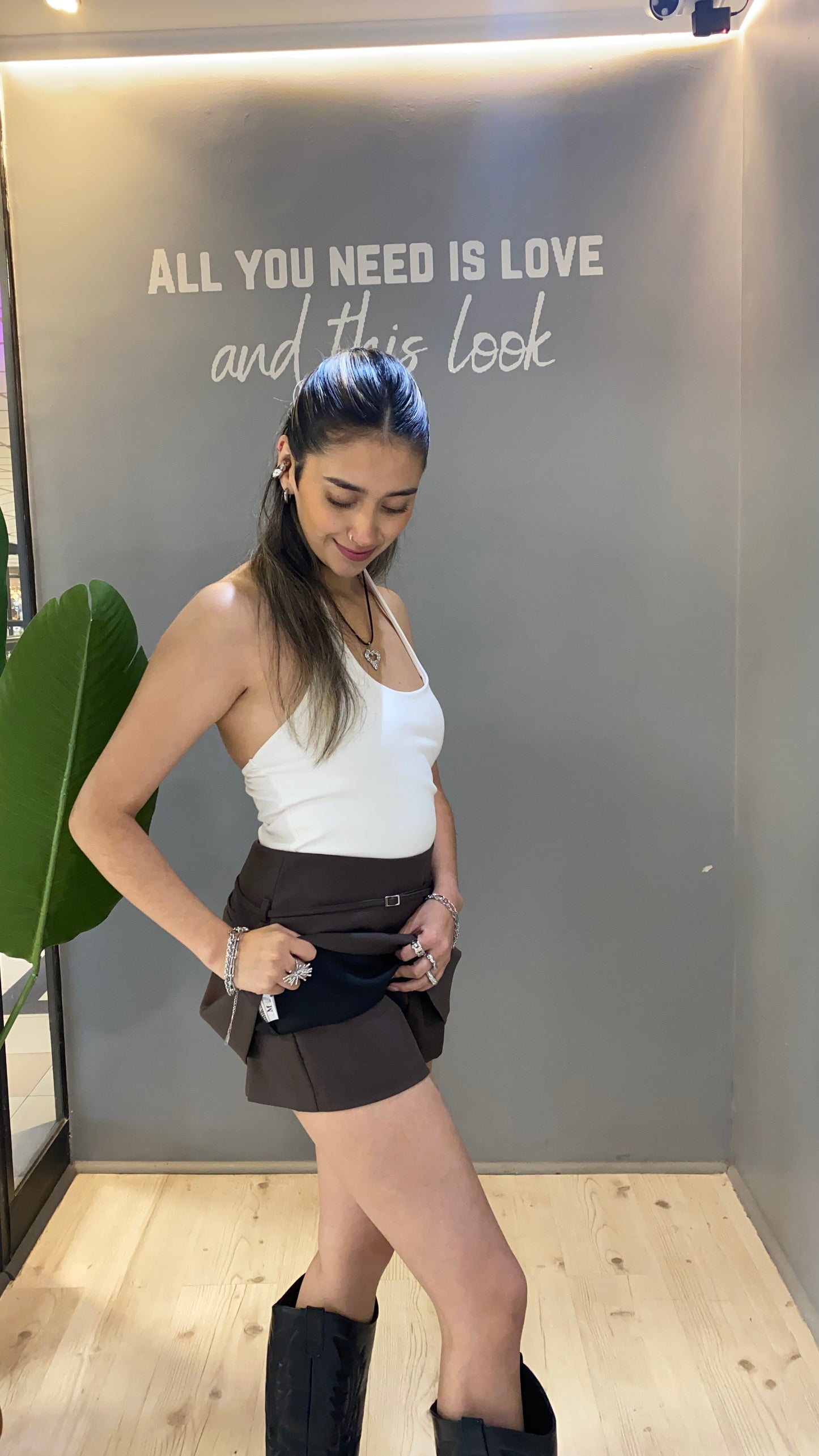 FALDA SASTRERA CHOCOLATE