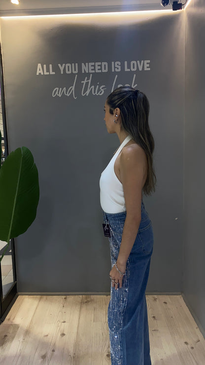 JEANS BRILLOS ESTILO LLUVIA