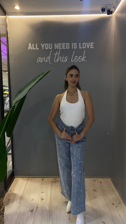 JEANS CLAROS BRILLO ESTILO LLUVIA