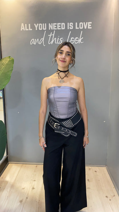 Corsé Strapless Plateado II