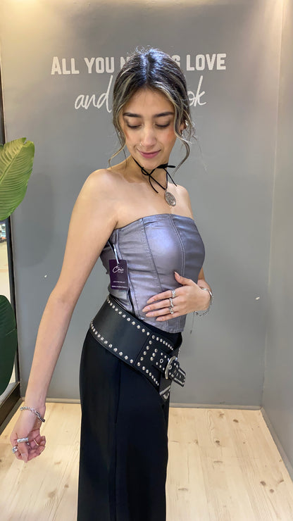 Corsé Strapless Plateado II