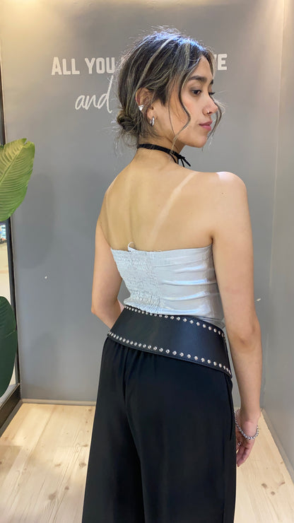 Corsé Strapless Plateado