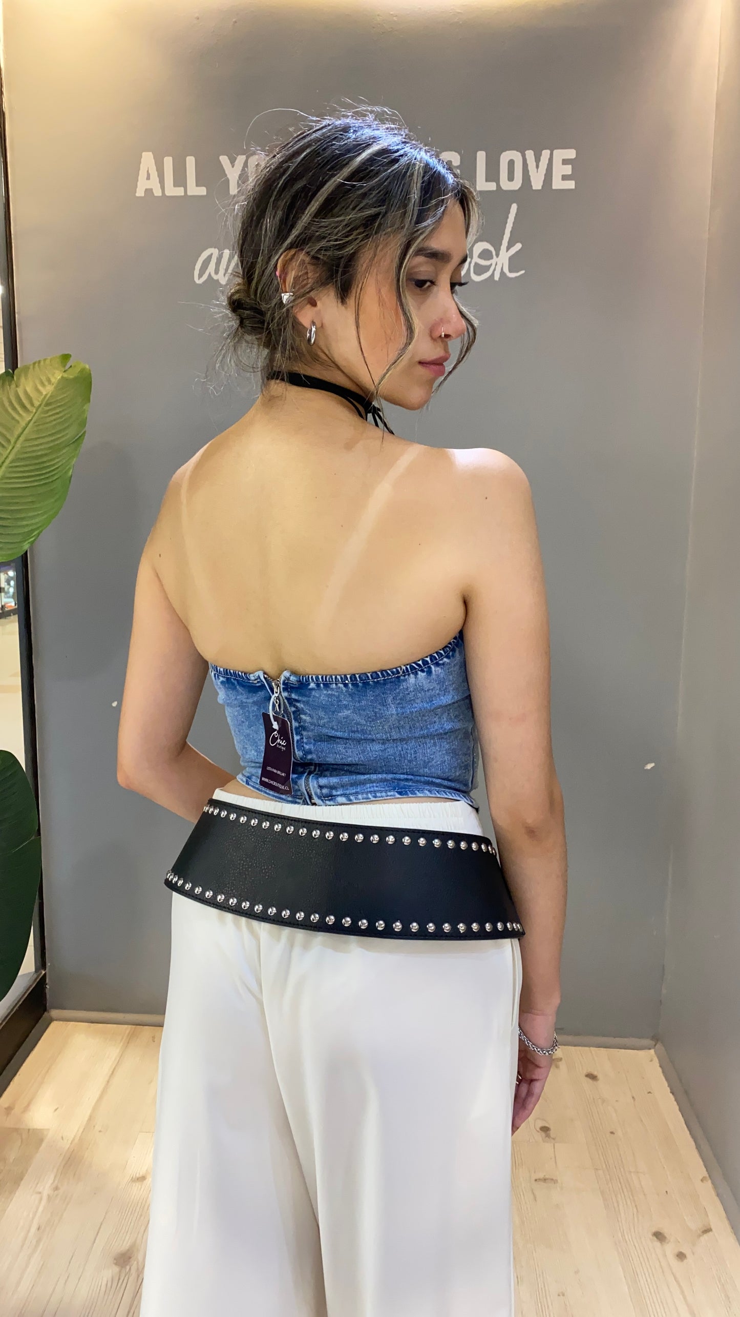 CORSÉ JEANS STRAPLESS BRILLANTE