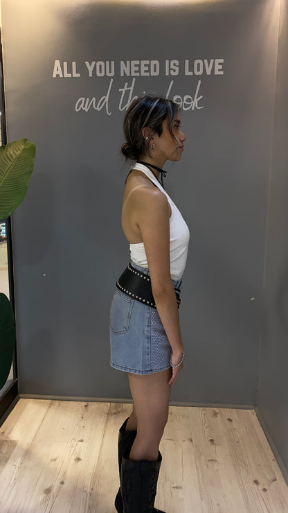 SHORT JEANS BRILLANTE CELESTE