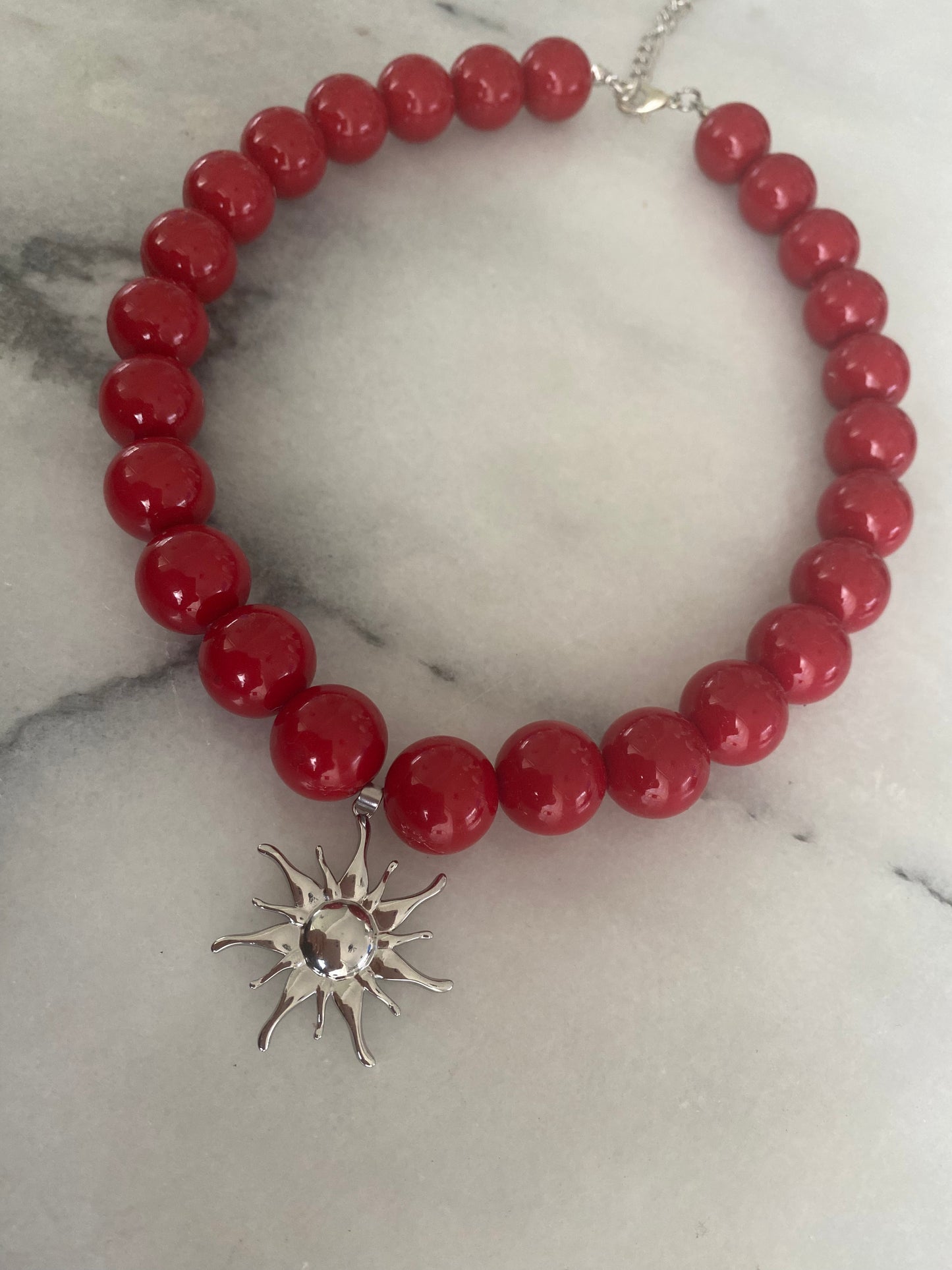 MAXI COLLAR RED TREND SUN