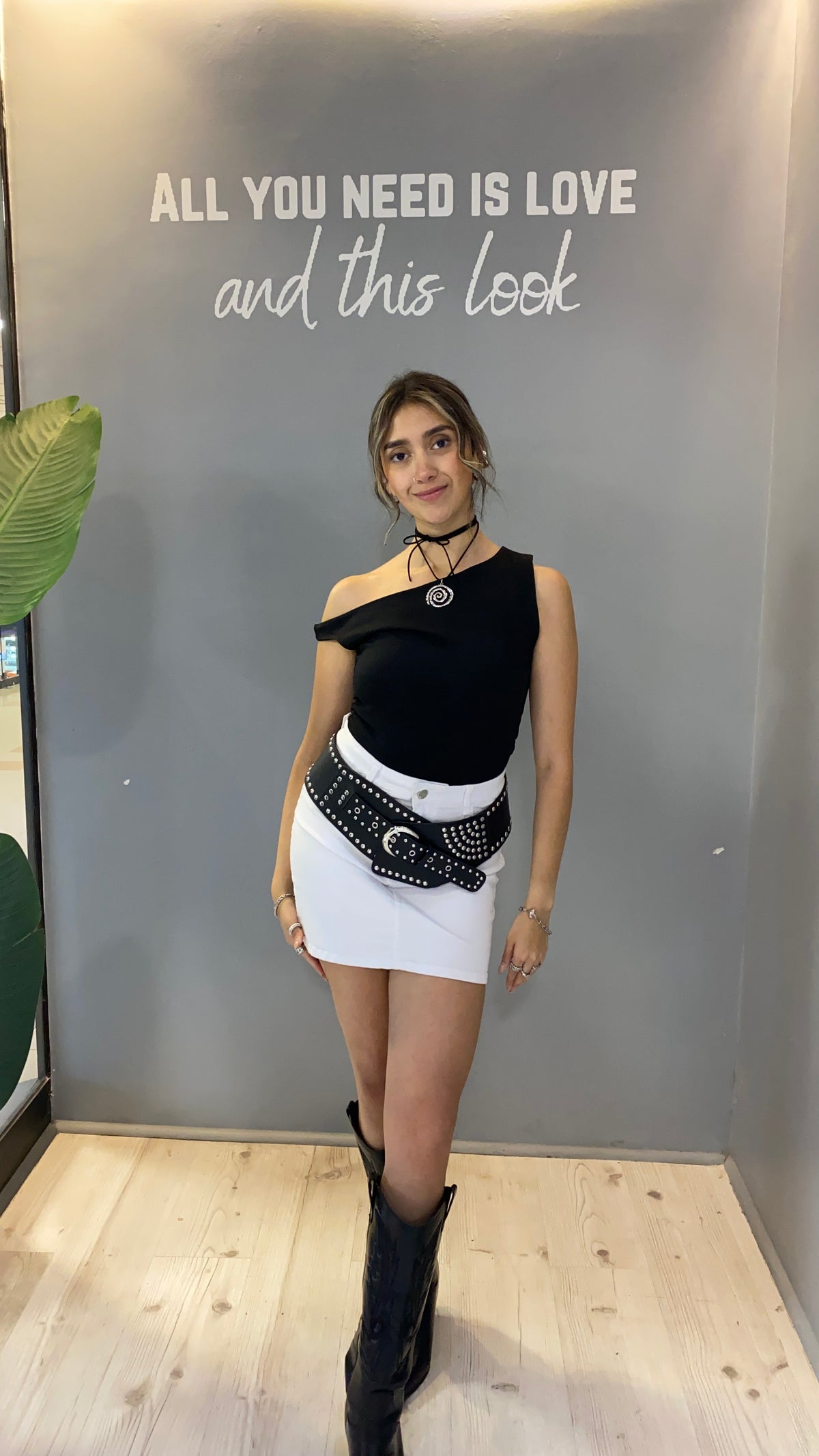 FALDA JEANS BLANCO