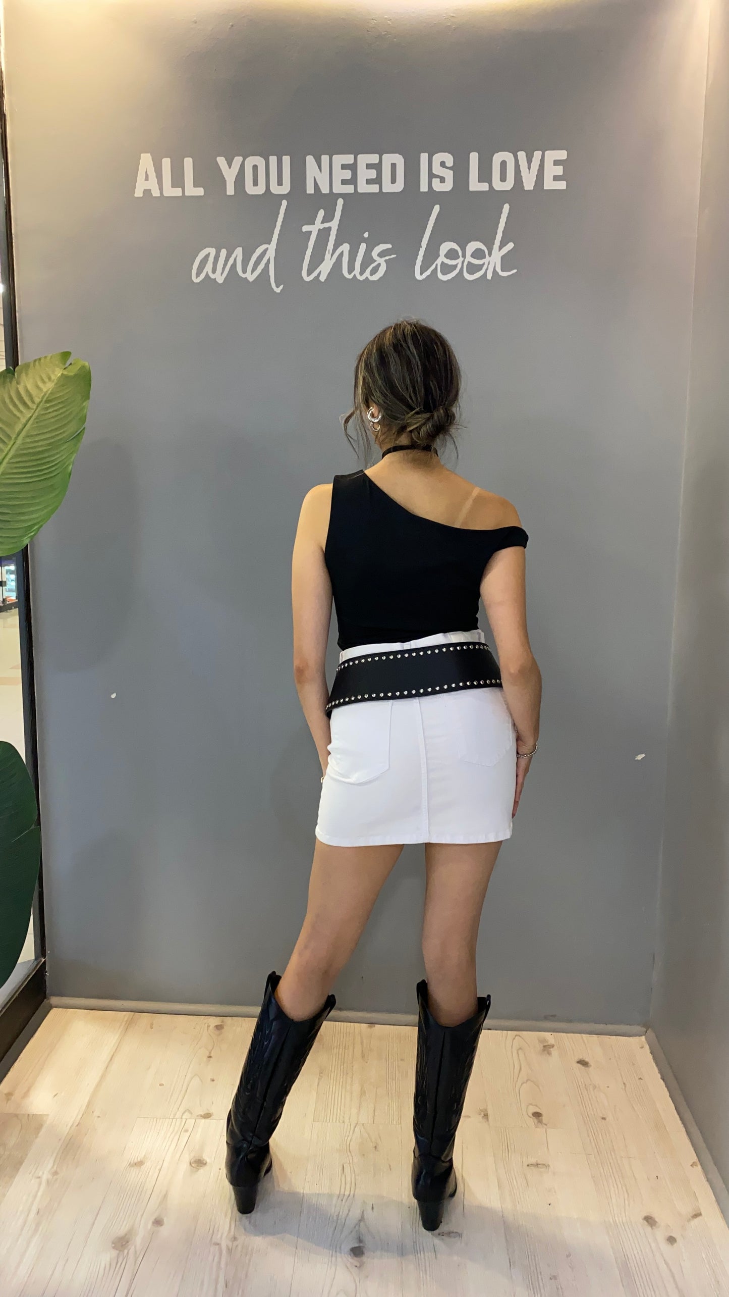 FALDA JEANS BLANCO