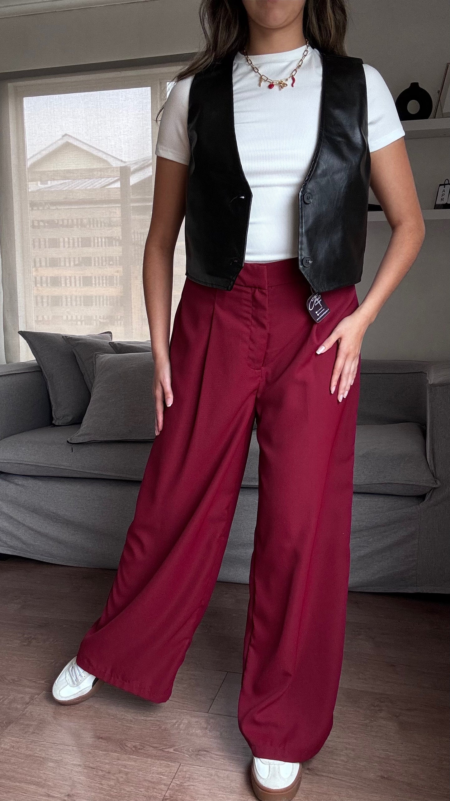 PANT SASTRERO BURDEO WIDE LEG