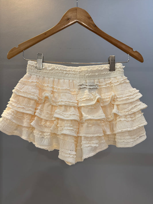 SHORT ESTILO MACRAMÉ BLANCO