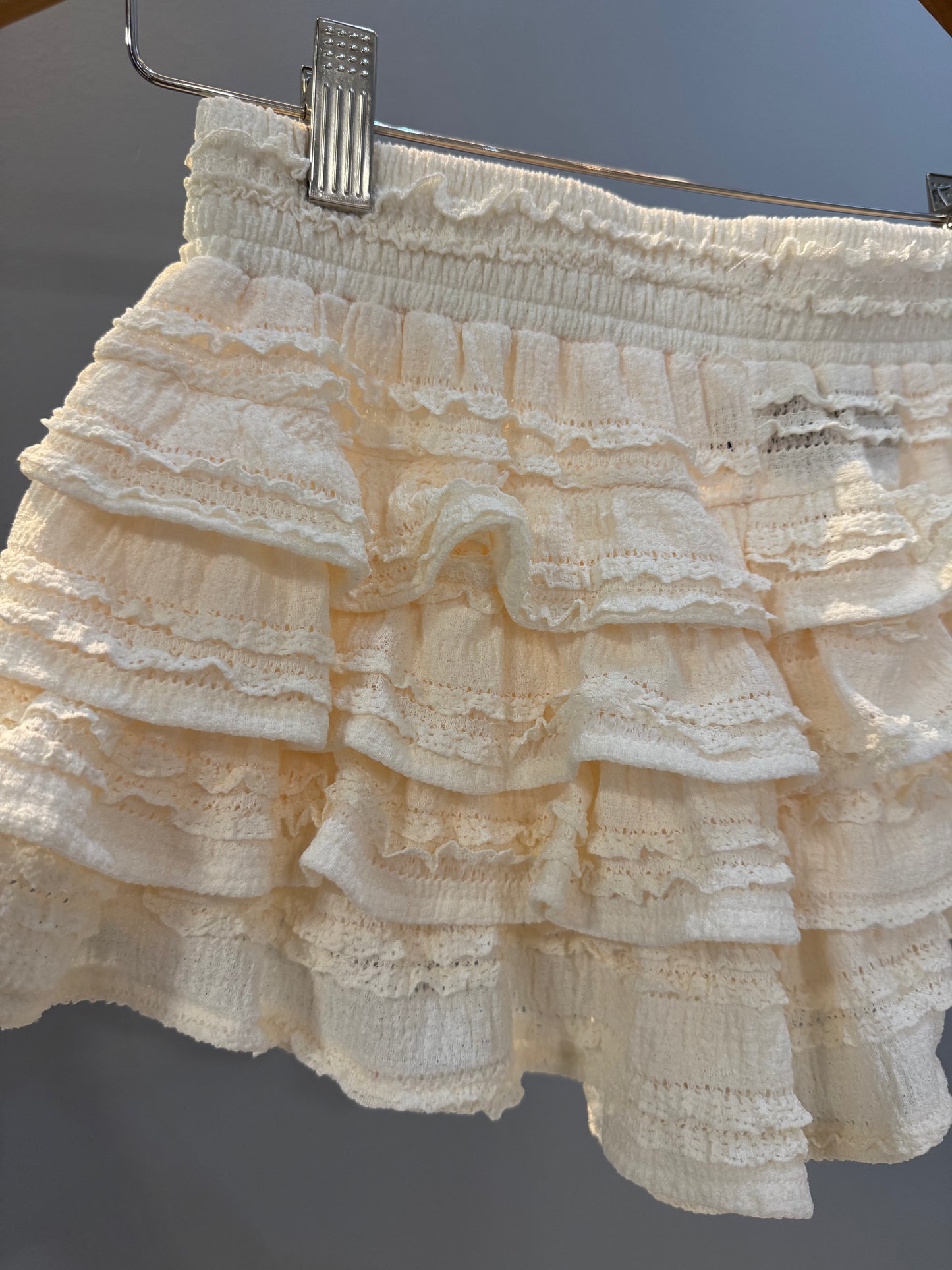 SHORT ESTILO MACRAMÉ BLANCO