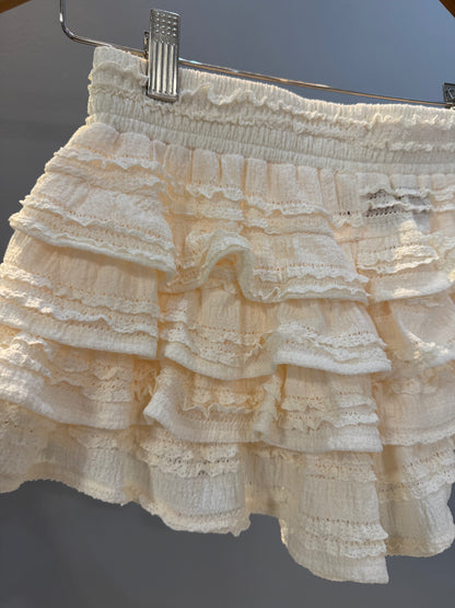 SHORT ESTILO MACRAMÉ BLANCO