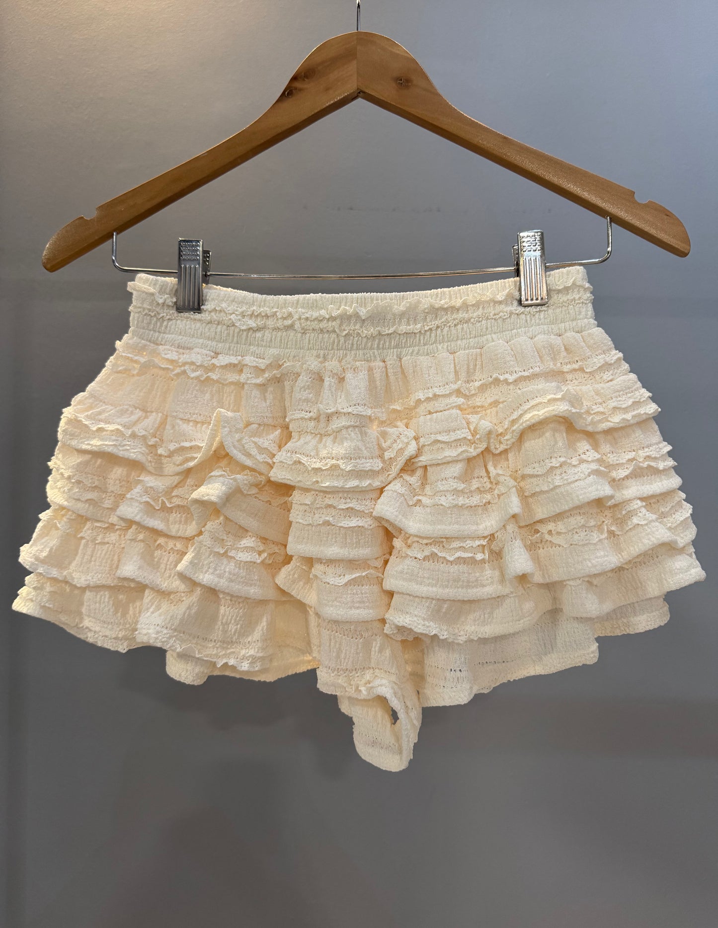 SHORT ESTILO MACRAMÉ BLANCO