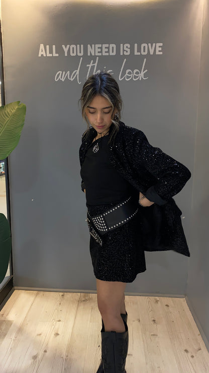 BLAZER NEGRO BRILLANTE