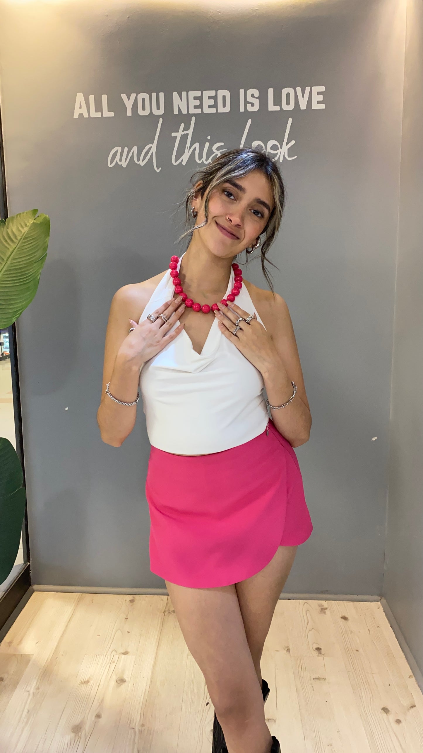 FALDASHORT SASTRERA ROSADA