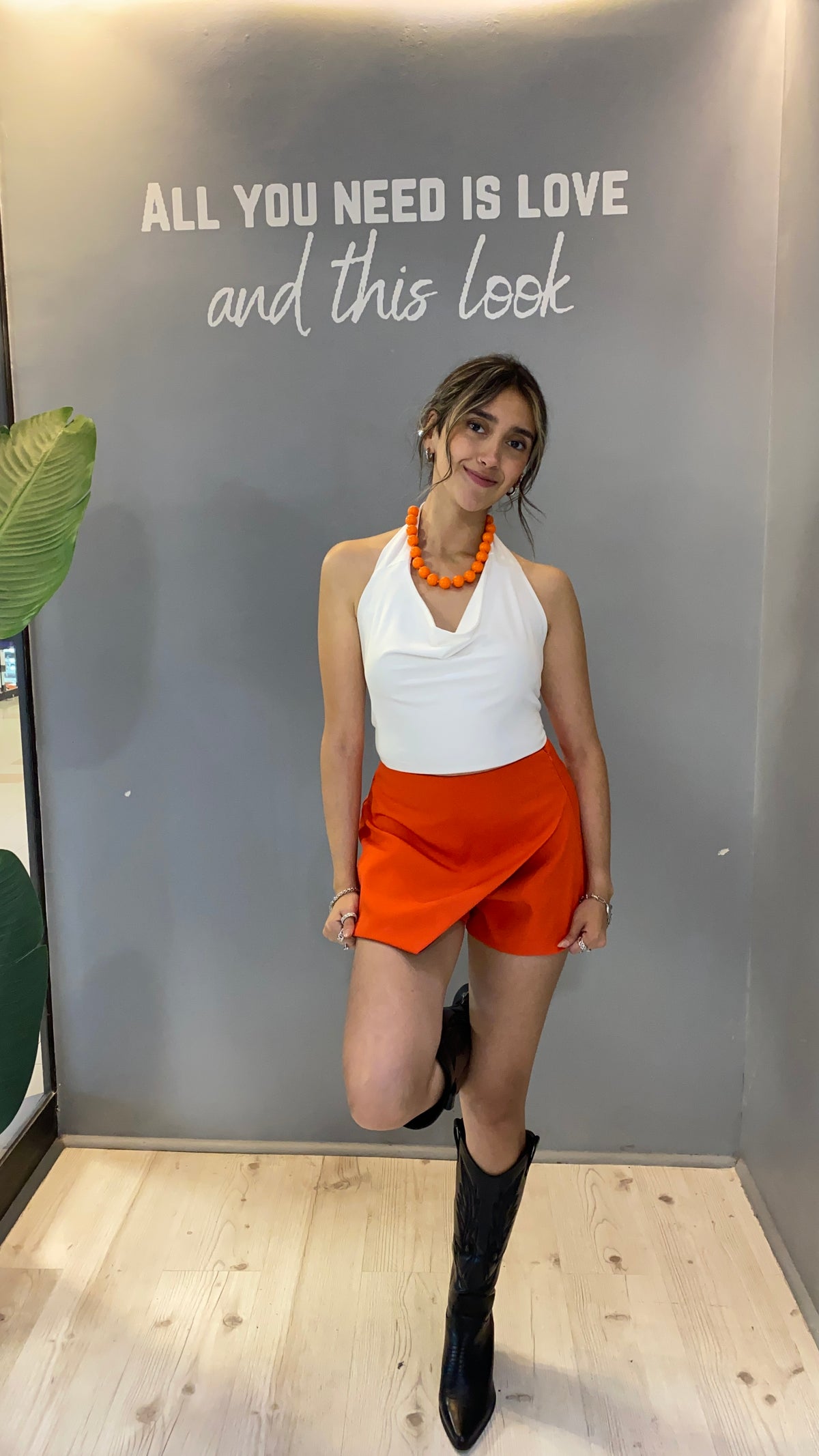 FALDASHORT SASTRERA NARANJA - S