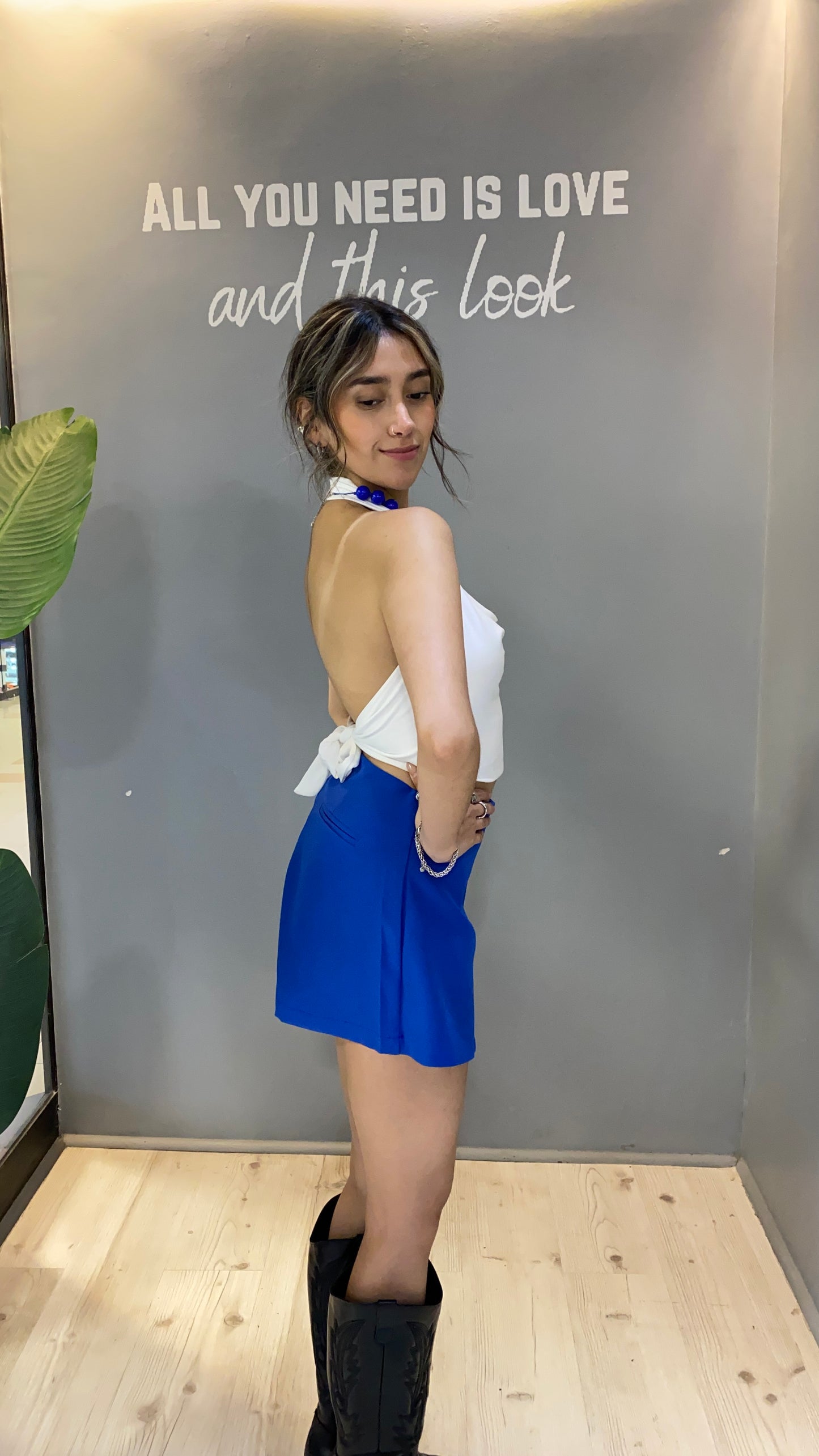 FALDASHORT SASTRERA AZUL