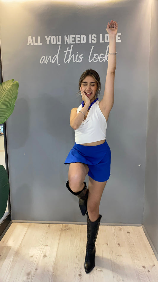 FALDASHORT SASTRERA AZUL