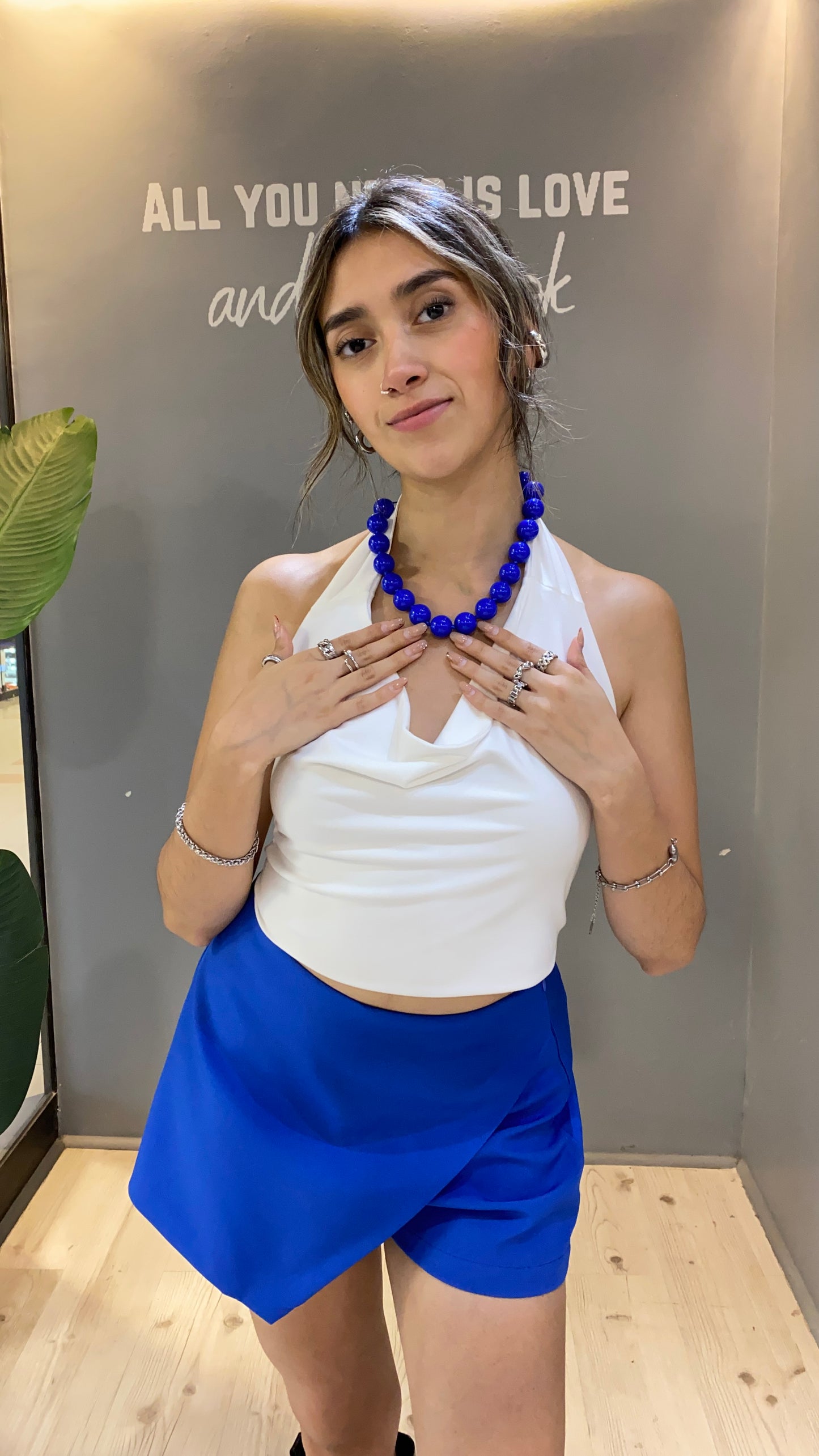 FALDASHORT SASTRERA AZUL