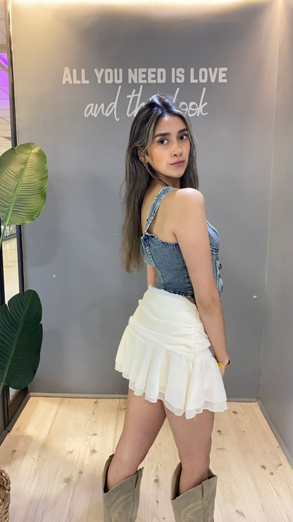 FALDA VOLUMEN BEIGE
