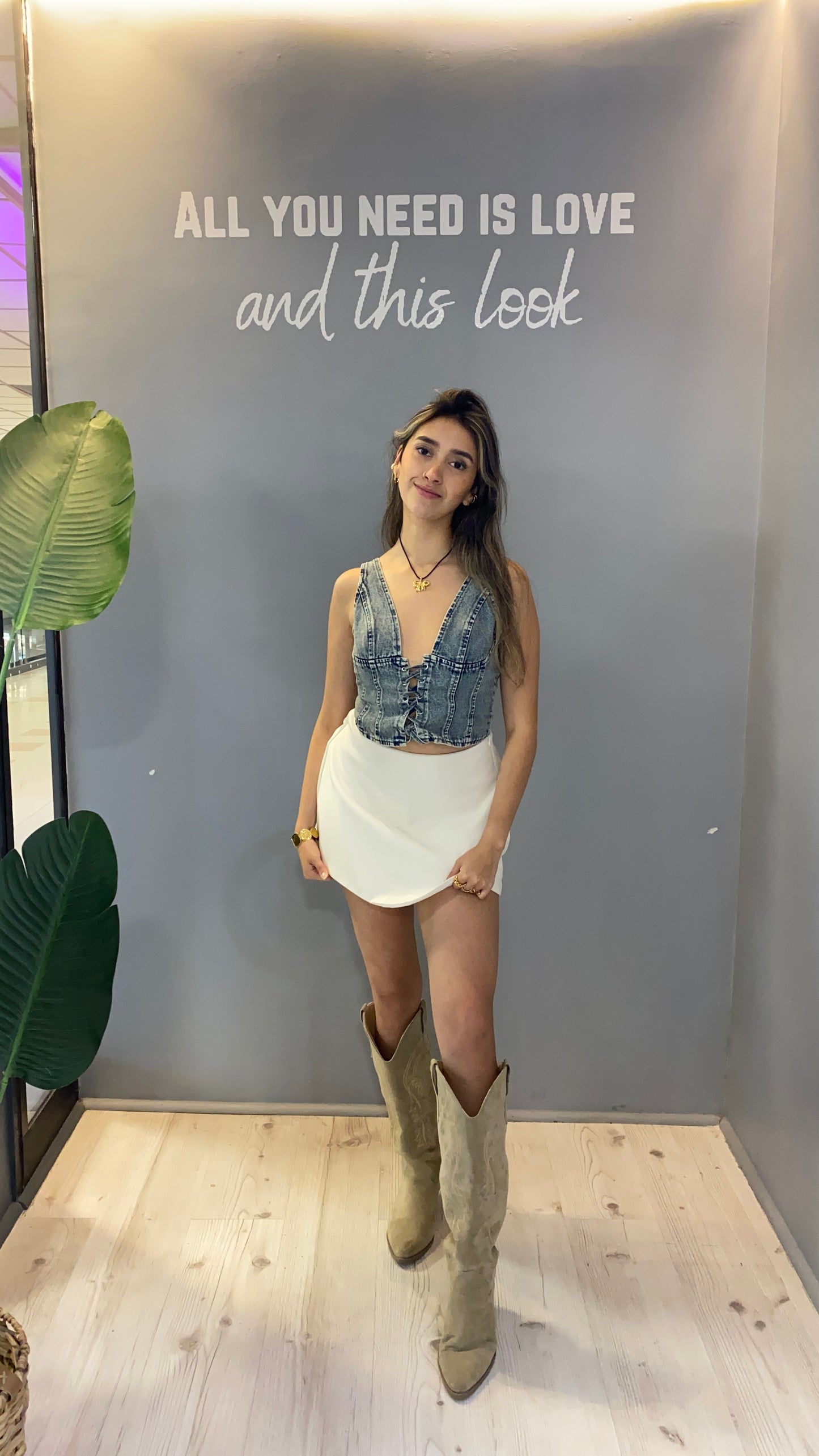 FALDA SHORT SASTRERA BLANCO