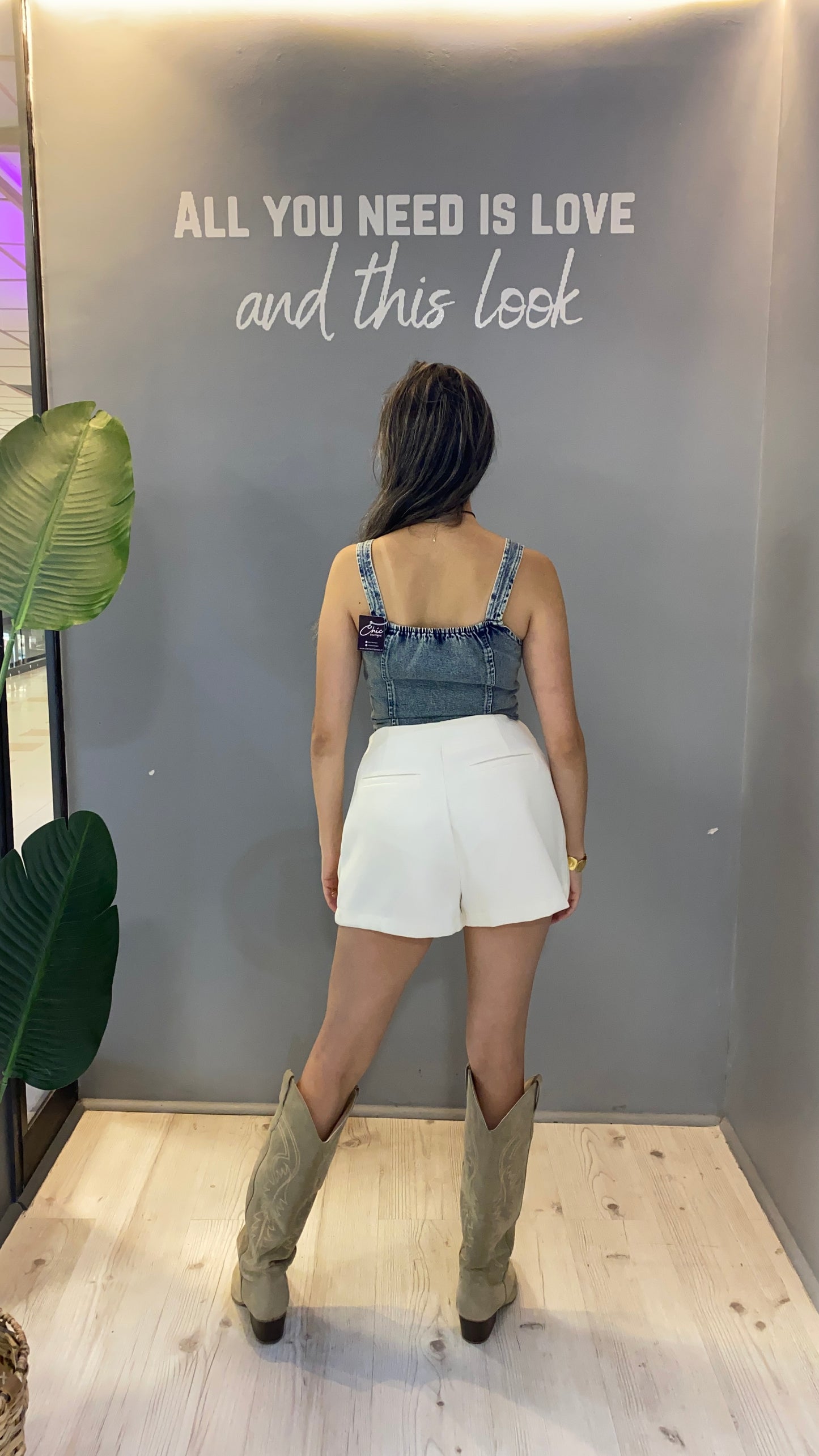 FALDA SHORT SASTRERA BLANCO
