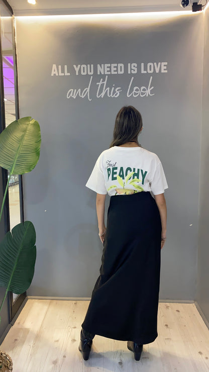 FALDA SATINADA NEGRA