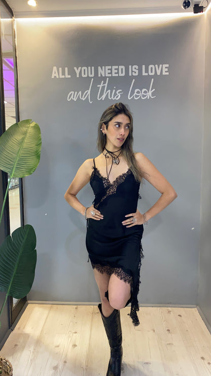 VESTIDO LENCERO NEGRO
