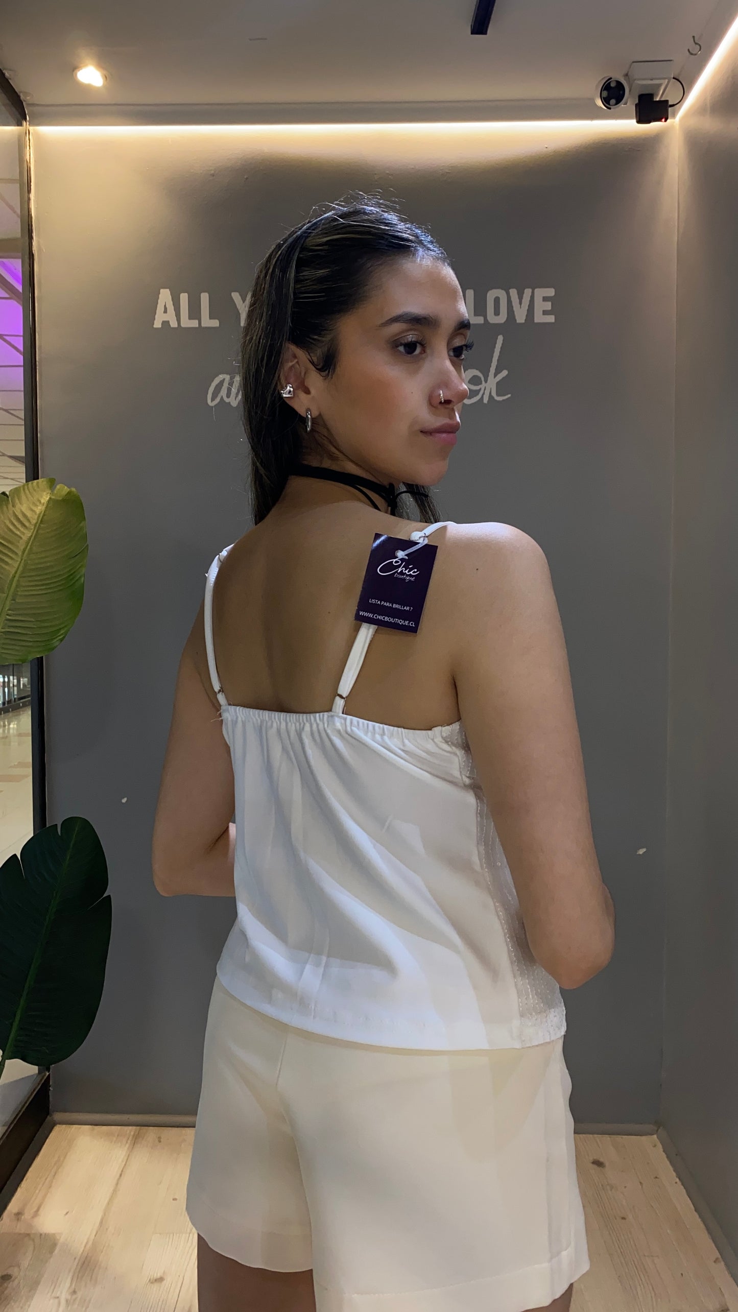 TOP LENTEJUELAS BLANCO