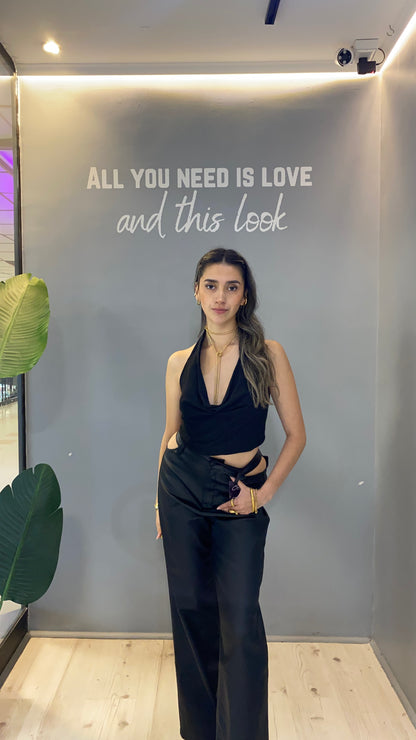 PANT ECOCUERO NEGRO