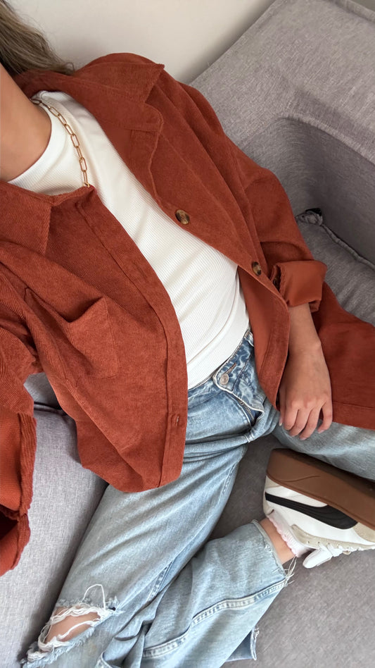 SOBRECAMISA COTELÉ TERRACOTA